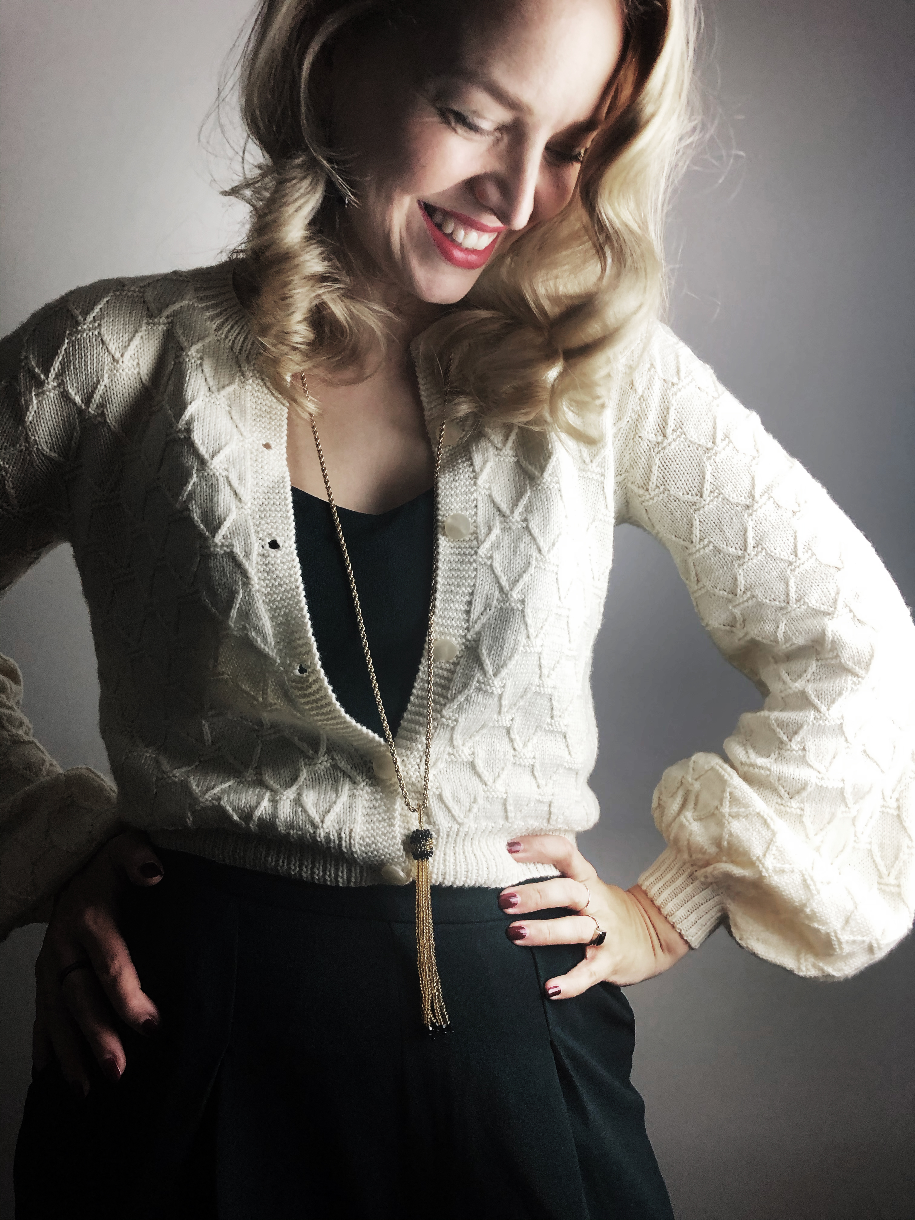 Second female palm knit discount cardigan